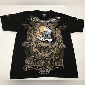 New Rare New Orleans Saints Super Bowl XLIV All Over Print T-shirt  Size M